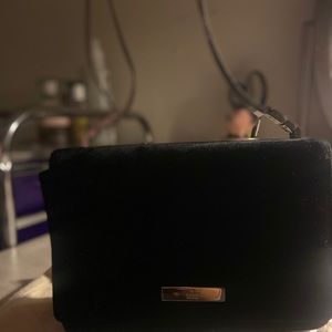 Gucci black velvet evening bag w/ shoulder strap